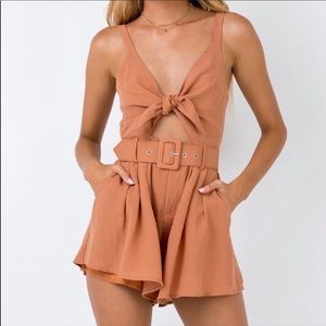 Dusty Rose Princess Polly Romper